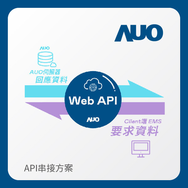 AUO API串接方案 AUO XPJ·(中国区)官方光電 API串接方案